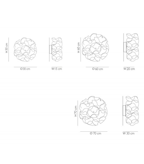 LAMPADA DA PARETE/SOFFITTO CURLED - immagine 5